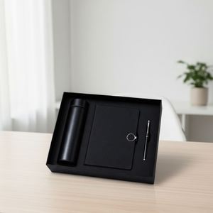 Customized Corporate Red Leather Notebook Led Thermos Flask Set Luxury Diary A5 Journal Promotional <b>Book</b> Gift <b>Box</b> With Pen - Product Image 5