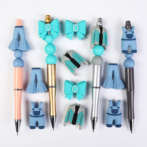 Al por mayor Cuentas focales de silicona 3D con diseño de lazo y vaquero del oeste, accesorios para joyería DIY, cuentas sueltas para pulseras y bolígrafos - Product Image 1