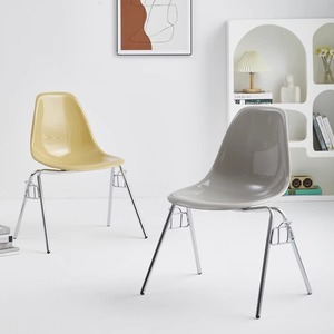 Silla de Comedor de Hierro de Estilo Moderno de Mediados de Siglo, Silla Minimalista de Lujo Ligero para el Hogar - Product Image 3