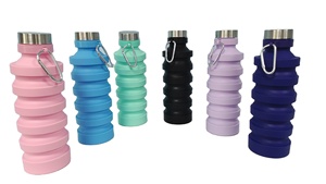 Silicona billar lindo mango suave goma diseño cubierta Correa viaje astronauta adulto plegable silicona botella de agua - Product Image 2