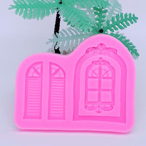 C-0342 Européenne porte sculpté fenêtre <span class=keywords><strong>sucre</strong></span> rotation moule de gel de silice De Porte Antique Gâteau Silicone Moule Chocolat <span class=keywords><strong>Bonbons</strong></span> Argile Fondant - Product Image 4