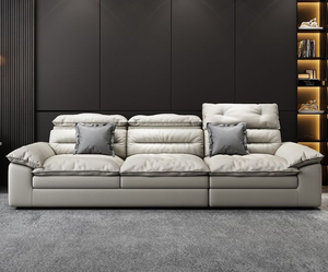 Sofá en Forma de L Moderno y Minimalista, Tapizado en Tela, Relleno de Látex Blanco, Ultra Suave y Grueso, Sofá de Tela Tecnológica de Lujo Nórdico para Sala de Estar - Product Image 4