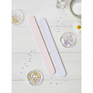 2 limas de uñas profesionales con rayas, herramienta pulidora y moldeadora de uñas K-Beauty, de alta calidad, Corea del Sur - Product Image 3