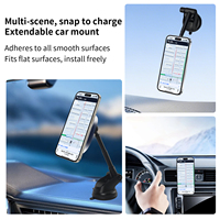 Support de chargeur de voiture magnétique pliable en aluminium de haute qualité, port Type-C, chargeur sans fil 15W pour iPhone Android