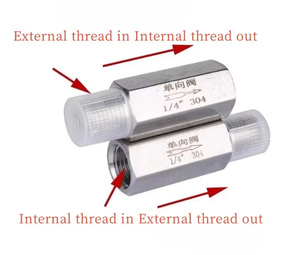 Válvula de retención sanitaria unidireccional de acero inoxidable 304/316 bola antirretorno Manual neumática para aceite agua Gas-para sistemas neumáticos - Product Image 5