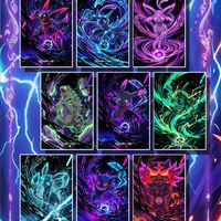 YQ Wholesale Nouvelles cartes de collection Fan Art, Tableau d'art acrylique fantaisie sur le thème de la peinture spirituelle, Boîte de boosters Pokémon, Jeux de société