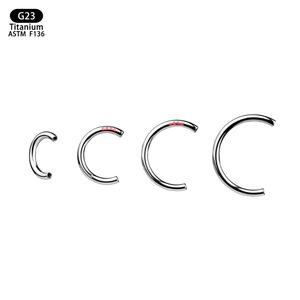 Anneau fer à cheval en titane G23 ASTM F136, bijoux de piercing, bijoux de corps - Product Image 5
