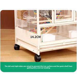 Büyük lüks ev kuş kafesi papağan atiatiels şakayık kaplan cilt akrilik şeffaf demir özel kulübesi içeren - Product Image 4