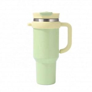 40oz Portable <b>Cup</b> with Handle Outdoor Vacuum Flask Custom Logo Sports Travel <b>Camping</b> Tumbler Sipping Drinking Lid - Product Image 1