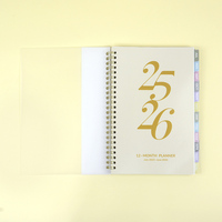 Gran oferta 2025-2026 A5 planificador semanal mensual anual diarios Cuadernos para regalos espiral Tapa dura nota planificador Agenda diario