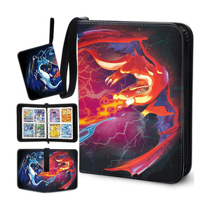 <span class=keywords><strong>Album</strong></span> de <span class=keywords><strong>cartes</strong></span> de dessins animés à quatre compartiments, pages à feuilles mobiles à quatre ou neuf compartiments, fermeture éclair en PU <span class=keywords><strong>pour</strong></span> le rangement des <span class=keywords><strong>cartes</strong></span> <span class=keywords><strong>Pokémon</strong></span> - Product Image 3