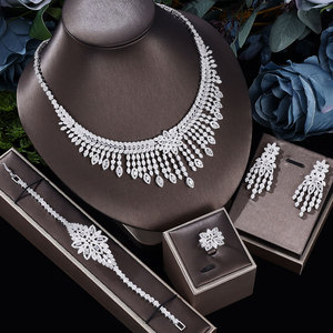 GODKI-Conjunto <span class=keywords><strong>de</strong></span> joyería africana <span class=keywords><strong>de</strong></span> lujo para mujer, 4 unidades <span class=keywords><strong>de</strong></span> CZ, cristal <span class=keywords><strong>de</strong></span> circonita para fiesta <span class=keywords><strong>de</strong></span> boda, conjunto <span class=keywords><strong>de</strong></span> joyería nupcial <span class=keywords><strong>de</strong></span> Dubái, regalo - Product Image 1