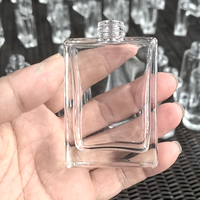 Flacon de parfum carré en verre vide de 30 ml avec bouchon à vis, rechargeable 5 ml/15 ml, design unique