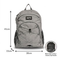 Sac à dos vintage Oxford imperméable personnalisé avec logo, fermeture éclair, 15,6 pouces, unisexe, capacité 20-39L, pour l'école et l'université