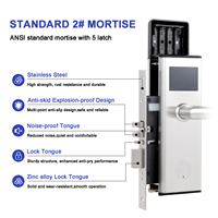 Serrure de porte en acier inoxydable 304 LOCKAI Y5, carte RFID intelligente, clé mécanique, carte mémoire SDK pour contrôle d'accès hôtelier