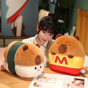 Capybara ตุ๊กตายัดนุ่นรูปสัตว์สไตล์เฟรนช์ฟรายส์ตุ๊กตาตุ๊กตาน่ารักสำหรับเด็กวันเกิดวันคริสต์มาสเล็บของขวัญซักได้ - Product Image 2