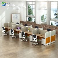Poste de travail modulaire moderne pour 8 personnes avec cloison de bureau, garantie 5 ans pour projets de bureaux