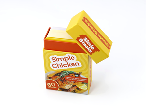 ชุดการ์ดยืนยันสูตรอาหารพิมพ์ลายเป็นมิตรต่อสิ่งแวดล้อมพร้อมฝาปิดด้านล่างกล่องใส่การ์ดส่วนตัว - Product Image 2