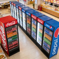 Réfrigérateur de vitrine commercial sur mesure de 500 L, réfrigérateur à bière, porte en verre, refroidisseur de boissons énergisantes