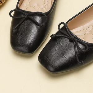 2025 ilkbahar sonbahar yeni stil Slip-On tek katmanlı kadın yay sığ ağız düz fransız peri meme günlük iş ayakkabısı - Product Image 3