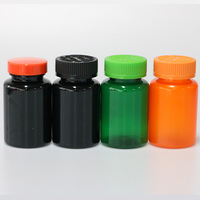 Bouteille en plastique de 300ml de capsules de supplément de vitamine de couleur personnalisée de qualité alimentaire avec bouchon métallique personnalisé CRC