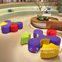 Muebles de oficina de diseño moderno, sala de recepción seccional, sillón reclinable de tela, juego de sofá de diseño de 3 plazas para área pública