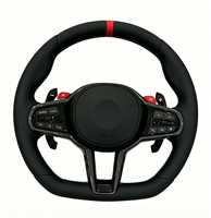 Volante Deportivo Personalizado de Fibra de Carbono para BMW M3 G80 M4 G82 M5 F90 M8 X3m X4m X5m X6m G30 G20 G05, en Cuero y Alcántara