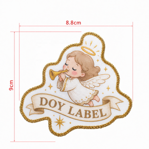 Patch Personalizzata con Logo Angelo, Bordo in Filo Metallico, Stampa Digitale a Sublimazione per <span class=keywords><strong>Abbigliamento</strong></span> Bambini - Product Image 3