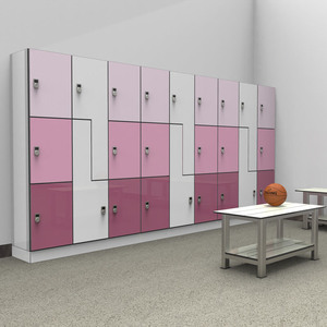 Casier intelligent à clé, haute sécurité, en acier, 5 compartiments verticaux, pour salle de sport, livraison de colis, en matériau HPL - Product Image 4