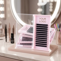 Extensions de cils en soie PBT synthétique, volume, fabriquées à la machine, sans cruauté, noir super mat, en plateaux, fournitures en gros