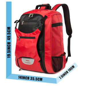 Các Nhà Sản Xuất Tùy Chỉnh Không Thấm Nước Màu Đỏ Bóng Chày Softball Ba Lô Cho Thanh Thiếu Niên Và Người Lớn Với Giày Ngăn & Hàng Rào Hoo Bat Túi - Product Image 2