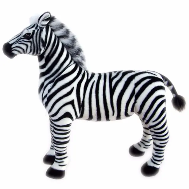 Güzel Simülasyon Hayvan Zebra peluş oyuncak Büyük Doldurulmuş Ridable At Bebek Çocuk Hediye için