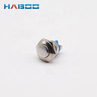 Bouton poussoir de réinitialisation PCB en acier inoxydable rond 16MM avec vis métallique 1NO,1NC 2A