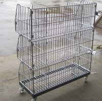 Présentoir multi-usages pour paniers empilables en fil métallique pour supermarché Présentoir pour magasin de détail