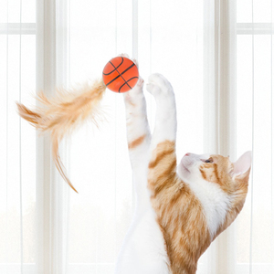 Jouet pour chat balle rebondissante - Jouet d'activité pour chat avec plumes pour l'exercice et l'auto-entretenissement - Product Image 6