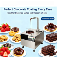 Machine à chocolat chaud professionnelle 5,5 L pour chocolat fondant en cascade et fruits (fraise)