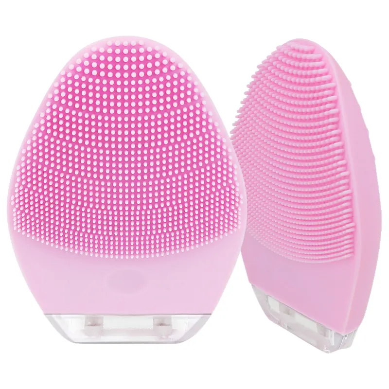 Wholesale Home Use Deep Cleansing Facial Electric Face Cleansing Brush Double Sides Silicone Facial Cleansing Brush