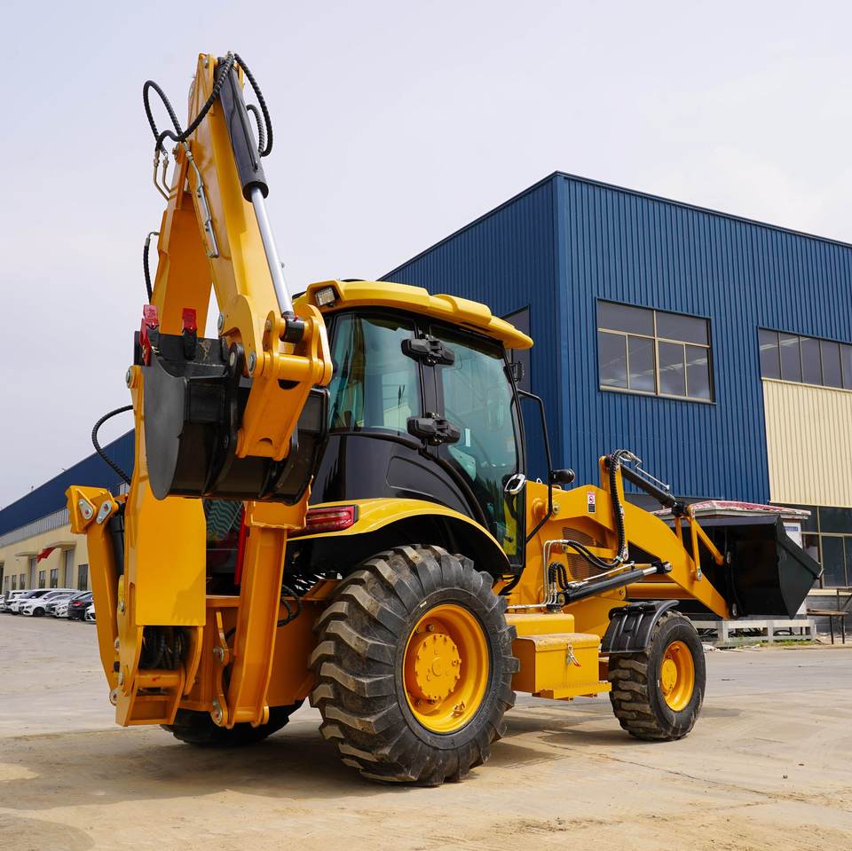 Engine Backhoe Loader FREE SHIPPING 4WD Backhoe Excavator Retroexcavadora 4x4 Tractor Loader ...