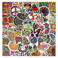 Lot de Stickers Hippie Graffiti Personnalisés Imperméables pour Valise, Skateboard, Ordinateur Portable, Voiture – Vente en Gros