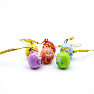Campana de Viento de Latón Estilo Japonés Personalizada con Animales Pintados, Campana de Buena Suerte y Bendición, Accesorios Colgantes para Teléfono - Product Image 2