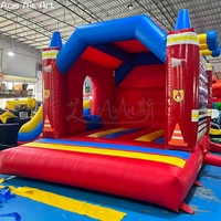 Château gonflable commercial robuste sur le thème du camion de pompiers, réutilisable, pour les entreprises de location de matériel de fête
