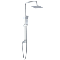 Tringle de douche froide murale tout cuivre avec double poignée Design simple Jet & Pause Spray Pattern for Apartment Bathroom