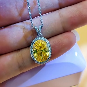 Collier pendentif de luxe pour femmes, chaîne en pierres précieuses naturelles, collier Titanic, cœur de l'océan bleu, amour éternel, bijoux - Product Image 5