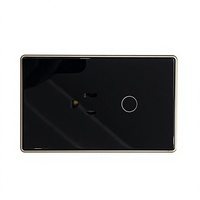 JOEY US Prise Intelligente Wi-Fi en Verre Trempé pour Maison Connectée, Interrupteur Mural Tactile Sans Fil Neutre, Contrôle à Distance par APP, Compatible Google Alexa