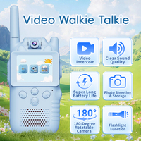 Walkie Talkie con Video Bidireccional para Niños, Pantalla IPS de 2.0 Pulgadas, Captura de Fotos, Función de Linterna, Alcance de 1.5 km, Sin Red, Juguete para Interiores