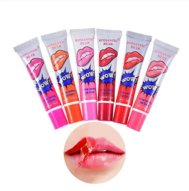6 Colors Amazing Peel Off Liquid Lipstick Waterproof Long Lasting Lip Gloss Mask Moisturizer Makeup Tear Pull Lip Lint Cosmetics