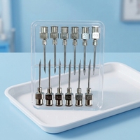 Aiguilles hypodermiques réutilisables en acier inoxydable 15MM 23G Luer Lock avec moyeu métallique pour diagnostic vétérinaire et injection uniquement