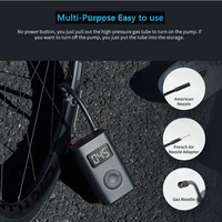 Compresseur d'air de voiture 12V pour moto, vélo, gonfleur de pneus portable avec lumière LED, gonfleur rapide 150PSI, pompe à air numérique intelligente