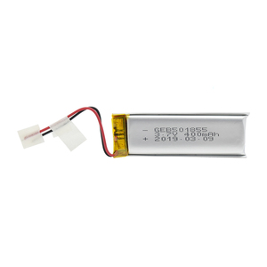 High rate rechargeable power bank battery GEB501855 3.7V 400mAh with PCB lithium ion Li-Polymer recharge rechargeable battery - Product Image 1