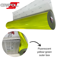 Vinilo Reflectante Fluorescente Amarillo-Verde ORAFOL ORALITE VC412 con Acabado Superficial Anticontaminación
